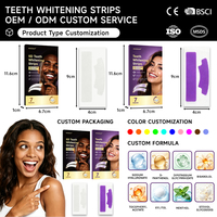 Bandes blanchissantes pour les dents sans peroxyde, formule personnalisée, fines et sèches, patchs d'éclaircissement dentaire pour les soins bucco-dentaires quotidiens à domicile