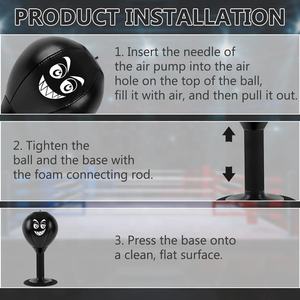 Wellshow Sport Desktop Saco de boxeo Stress <span class=keywords><strong>Buster</strong></span> con ventosa Heavy Duty Stress Relief Ball Desk Boxing <span class=keywords><strong>Punch</strong></span> Ball - Product Image 6