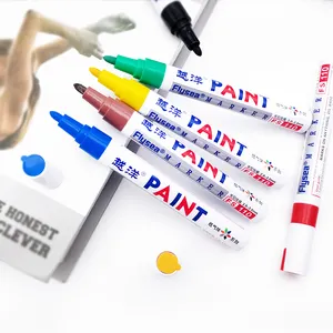 Yağ bazlı Anti solma kaplama Diy boya kalemi kalıcı lastik işaretleyici kalem beyaz işaretleyici Metal