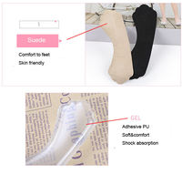 YEBEI PU talon semelles Patch soulagement de la douleur soins des pieds confort talon autocollant poignées doublure pour chaussure à talons hauts