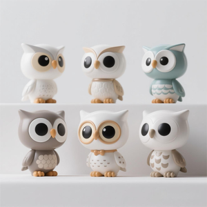 Portarotolo a Forma di Gufo Personalizzato - Resina Dipinta a Mano 3D con Logo, Articoli da Bagno Autorizzati e Decorazione Promozionale - Product Image 2