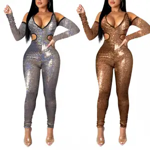 571507 Hot Koop Club Dragen Lange Mouw Lovertjes Womens Rompertjes Jumpsuits Sexy