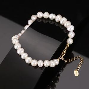 Wholesale Natural Freshwater <b>Pearl</b> <b>Bracelet</b> Sterling <b>Silver</b> 925 Gold Plated Jewelry <b>Pearl</b> <b>Bracelet</b> - Product Image 5