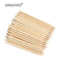 Outil de Retrait des Cuticules pour Nail Art Droit 50/100 Pièces Réutilisable Double Embout Bâtonnet en Cristal Pousse-Cuticules