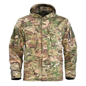 Vente en gros M65 vestes tactiques de camouflage pour hommes imperméable <span class=keywords><strong>pilote</strong></span> de vol <span class=keywords><strong>chasse</strong></span> coupe-vent manteaux à capuche multi-poches toile - Product Image 1