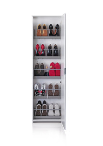 Armario de madera moderno de alta calidad, soportes para zapatos con espejo y contenedores, estantes para zapatos con puerta - Product Image 2