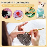 Kit personnalisé de deux crochet avec modèles de crochet, boules de fil, aiguilles, kit d'accessoires, sac Goodie