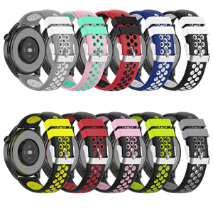Tschick – Bracelet en Silicone 22mm pour <span class=keywords><strong>Galaxy</strong></span> Watch 3 46mm 42 Active 2 S3 pour Huawei Watch 3/3 pro - Product Image 1