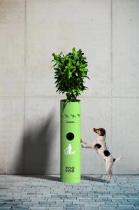 Poubelle ronde verte en colonne pour usine, avec pot de <span class=keywords><strong>fleurs</strong></span>, personnalisation possible, poubelle pour animaux de compagnie, poubelle pour déchets de rue - Product Image 4