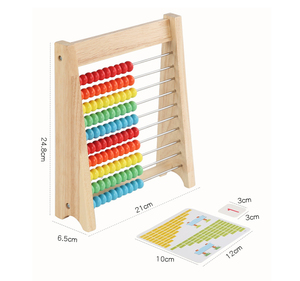 JUGUETES EDUCATIVOS MONTESSORI DE MADERA ÁBACO DE MADERA BEBÉ MATEMÁTICAS CÁLCULO JUGUETES DE MADERA JUGUETE DE APRENDIZAJE TEMPRANO - Product Image 3
