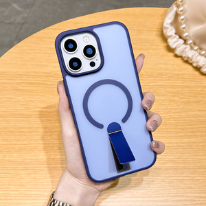 Gscase Thiết Kế Mới Cứng PC Khói Matte Skin Magnetic Đứng Armor Khung Trường Hợp Đối Với iPhone <span class=keywords><strong>15</strong></span> Pro Kim Loại Từ Tính Sạc Vỏ - Product Image 4