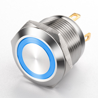 Petit interrupteur miniature à bouton-poussoir en acier inoxydable/aluminium, compatible avec le protocole DALI-2, mécanisme de commutation