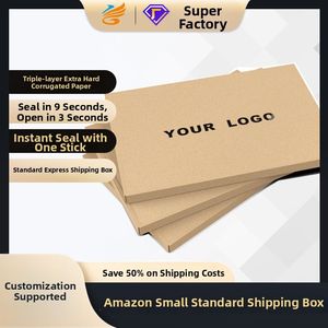 Caja de Regalo Plegable de Papel Kraft Reciclable Ecológico Personalizada con Laminación Brillante y Recubrimiento UV <span class=keywords><strong>para</strong></span> Embalaje de Teléfonos Móviles - Product Image 3