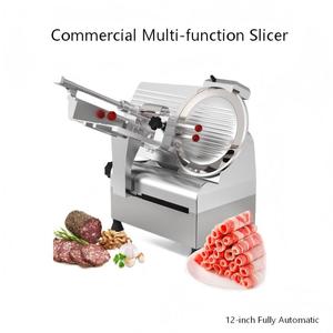 Rebanadora de Carne Semiautomática Comercial de 12 Pulgadas, Máquina para Cortar Rollos de Cordero, Rollos de Res y Carne Congelada (110V) Semiautomática - Product Image 3