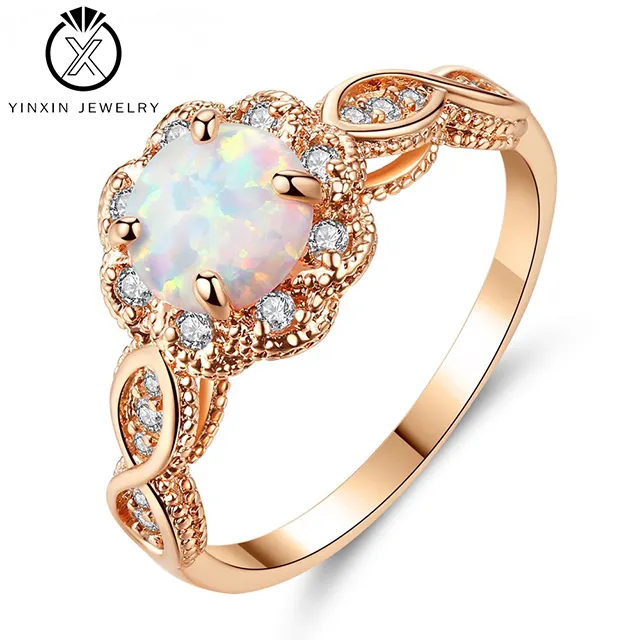 YiXin Jewelry New Accessories Wish Europe And The United States Opal Ring Couple Personality Opal Jewelry Opal Ring Wholesale