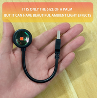 Mini projecteur LED USB Coucher de soleil Arc-en-ciel Néon, éclairage d'ambiance pour café, bar, photographie, chambre à coucher, fête, décoration de pièce