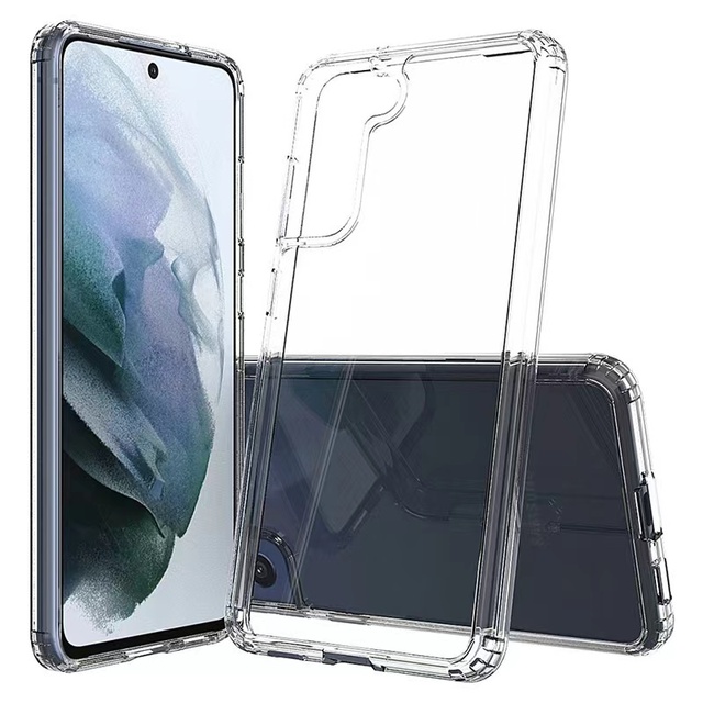 Crystal Clear Hybrid TPU PC Shockproof Phone Case S24Ultra Transparent Ultra Slim Anti-Scratch S23fe A15 A05 Case Cover