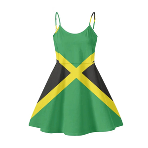 Personality Jamaican <strong>Flag</strong> Style Women's Dresses Charming Quality Wholesale Print on Demand Slip Dress Evening Dresses XS-5XL - Product Image 6