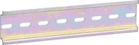 Bloc de jonction commercial TH35-7.5 C45 DIN Rail 1.5m en acier, connexion par vis de contact, 200A max en courant continu, conforme RoHS