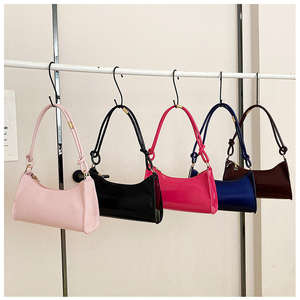 กระเป๋าถือสะพายไหล่ผู้หญิง ดีไซน์ฝรั่งเศสแบบใหม่ วัสดุ PU พร้อมซิป - Product Image 1