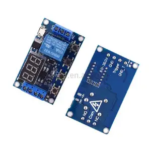 DC 5V-36V 12V 24V Dual MOS LED Digital Time Delay Relay Trigger Cycle Timer Delay Switch Circuit Board Timing Control With Case