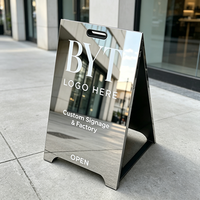 Panneau publicitaire en métal de qualité supérieure personnalisé en forme de A pour trottoir, publicité commerciale, panneaux de trottoir pour devanture de magasin