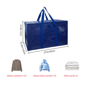 PP Laminated Heavy Duty Large Moving <strong>Bags</strong> Durable PE Dustproof Folding Modern Bedding Packing Set Strong Square Custom Flexible - Product Image 5