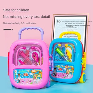 लड़कियों शैक्षिक प्लास्टिक खिलौना सेट बच्चों को स्टेथोस्कोप के साथ घर पर डॉक्टर सूट प्ले प्ले प्ले का नाटक करते हुए घर डॉक्टर सूट - Product Image 4