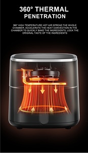 Friteuse à air en acier inoxydable <span class=keywords><strong>de</strong></span> qualité alimentaire 304, capacité <span class=keywords><strong>de</strong></span> 8 L, four en acier inoxydable avec écran LCD, température <span class=keywords><strong>de</strong></span> <span class=keywords><strong>cuisson</strong></span>, multifonction, grille-pain - Product Image 4