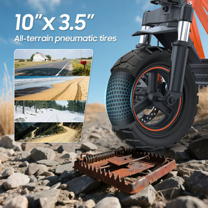 Trottinette électrique pliable haute performance 1000W avec éclairage LED, alliage d'aluminium, double suspension, autonomie 40-60 km, étanche - Product Image 6