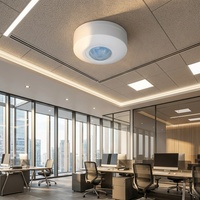 Sensor Gerak 6M Deteksi IP20 Tahan Air Pemasangan di Langit-langit untuk Kontrol Lampu LED