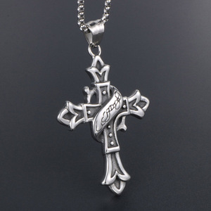 Toledo <b>Cross</b> Necklace Pendant Stainless Steel SP508 Geometric Design Fashion Jewelry - Product Image 2