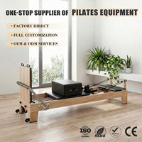 ZENJOY Vente en gros : Reformer Pilates classique en bois de chêne, équipement de Pilates de haute qualité avec Jump Board et Box pour Studio/Salle de sport