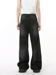Novedad de Otoño para Hombre, Vaqueros de Mezclilla Vintage con Estilo Urbano, Pantalones Anchos Versátiles y Holgados - Product Image 3