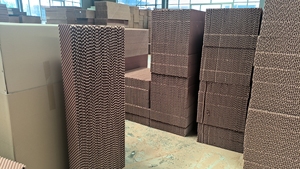 Evaporative Cooling Pad Honey Comb <b>Filter</b> System for Poultry Farm Greenhouse Craft <b>Paper</b> Galvanized Frame - Product Image 2