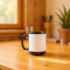 Custom <b>Ceramic</b> Mug Solid Color With Handle Single <b>Cup</b> For Giveaways - Product Image 1