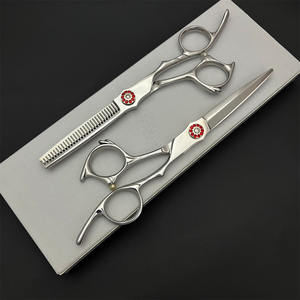 Tijeras de peluquería profesionales Mu de 6 pulgadas, acero inoxidable 440C, para diestros, tijeras de entresacar para salón de belleza, tijeras planas para flequillo - Product Image 2