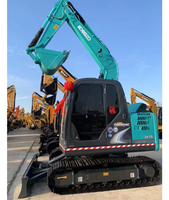 Excavadora Kobelco SK75 Japonesa de Alta Eficiencia Operativa, 90% Nueva, Modelo 2022, Bajo Consumo de Energía, Motor Pequeño, Usada