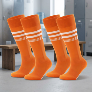 Custom Striped Knitted Baseball <b>Socks</b> Knee High Athletic Team <b>Socks</b> Breathable Cuff Logo OEM ODM Wholesale Manufacturer - Product Image 2