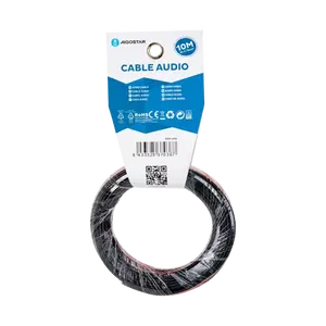Câble audio de 2g0,75mm, 10m, rouge et noir, idéal pour la connexion d'équipements de sonorisation et de systèmes audio en installations - Product Image 2