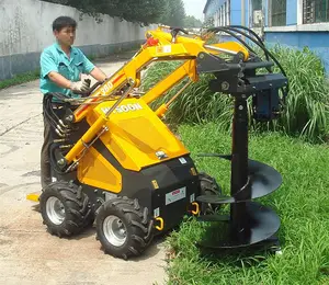 Farm Machinery Grass Cutting Machine Mini Skid Loader With Lawn Mower