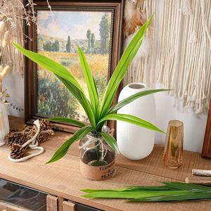 CallaFloral Plante Artificielle Cymbidium Faberi en PVC Souple Vert Décoration de Mariage Style INS Artisanat Transfrontalier - Product Image 1