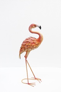 Oniya Life-Size Flamingo Statue Pink Metal Animal Sculpture for Garden Yard <strong>Decor</strong> <strong>Spring</strong> Ornament &amp; Wedding Decoration - Product Image 3