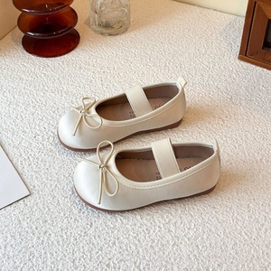 Scarpe da Principessa per Bambine con Fiocco Decorativo, Suola Morbida Antiscivolo, Punta Rotonda, Comode Scarpe in Pelle per Bambini Piccoli, Primavera Autunno - Product Image 6