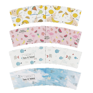 Custom Logo usa e getta carta Kraft manicotto cartone ondulato <span class=keywords><strong>caffè</strong></span> latte bevande tè manicotto tazza di carta <span class=keywords><strong>con</strong></span> disegno lettera - Product Image 2