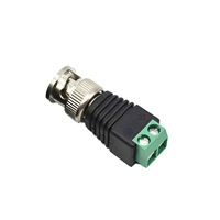 Conector BNC Macho Verde Sin Soldadura, Terminal Positivo Negativo BNC, Conector BNC Macho Hembra para Accesorios de Conectores