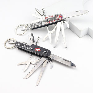 Venta al por mayor Logotipo de recuerdo personalizado cuchillo de camping multiherramienta propósito de acero inoxidable metal artesanía cuchillo de bolsillo - Product Image 1