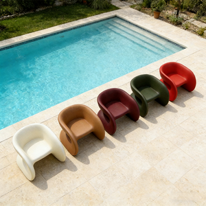Fauteuils <span class=keywords><strong>de</strong></span> <span class=keywords><strong>jardin</strong></span> colorés, finition mate solide, chaise longue pour villa, bord <span class=keywords><strong>de</strong></span> piscine, balcon, tabouret relaxant, mobilier d'extérieur - Product Image 3