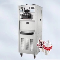 Machine à crème glacée molle avec pompe à air, fonction de pré-refroidissement et de veille 6250A
