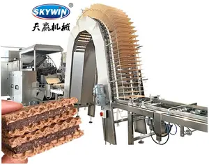 Produção completa linha biscoito revestimento chocolate Wafer Making Machine máquina padaria